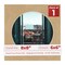 Beige Suede Mat Board for 8x8 Frames - Circle Opening for 6x6 Photos